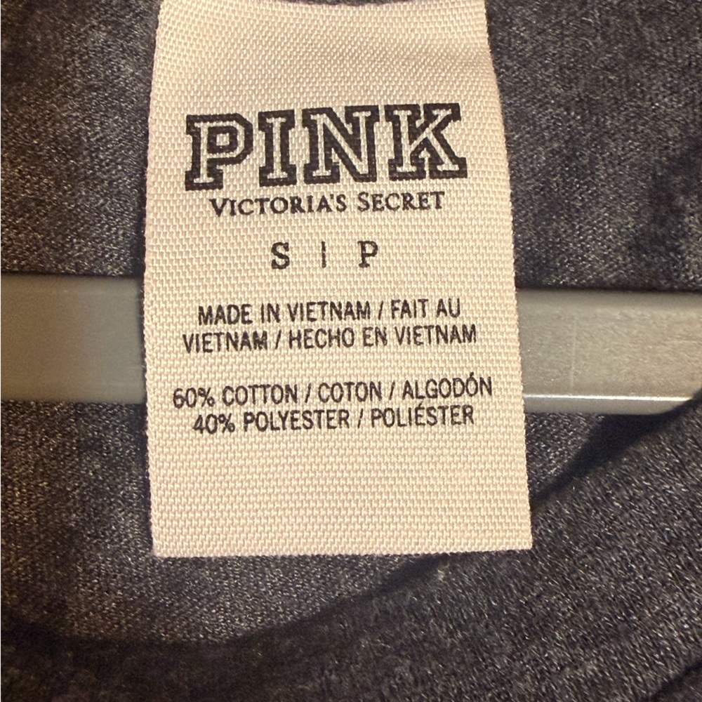 PINK Victoria's Secret Gray Tank Top with American Flag Dog - Picture 3 of 4